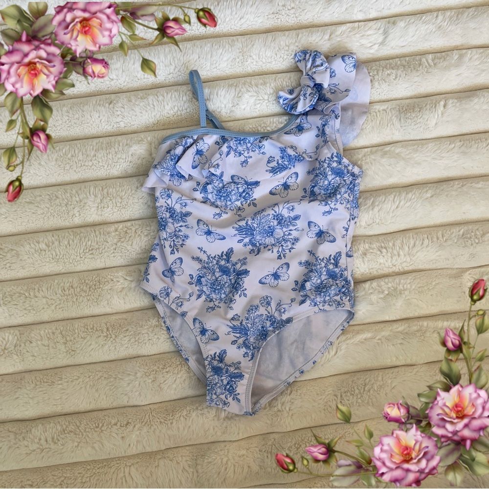 SHEIN floral one‎ piece girl swim suit